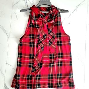 Christmas outfit red blouse